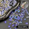 20 st Blå Tårar Nageltillbehör Blå Lila Polariserande Kattöga Frostat Glasborr Nageldekorationsdesign Tillbehör DIY