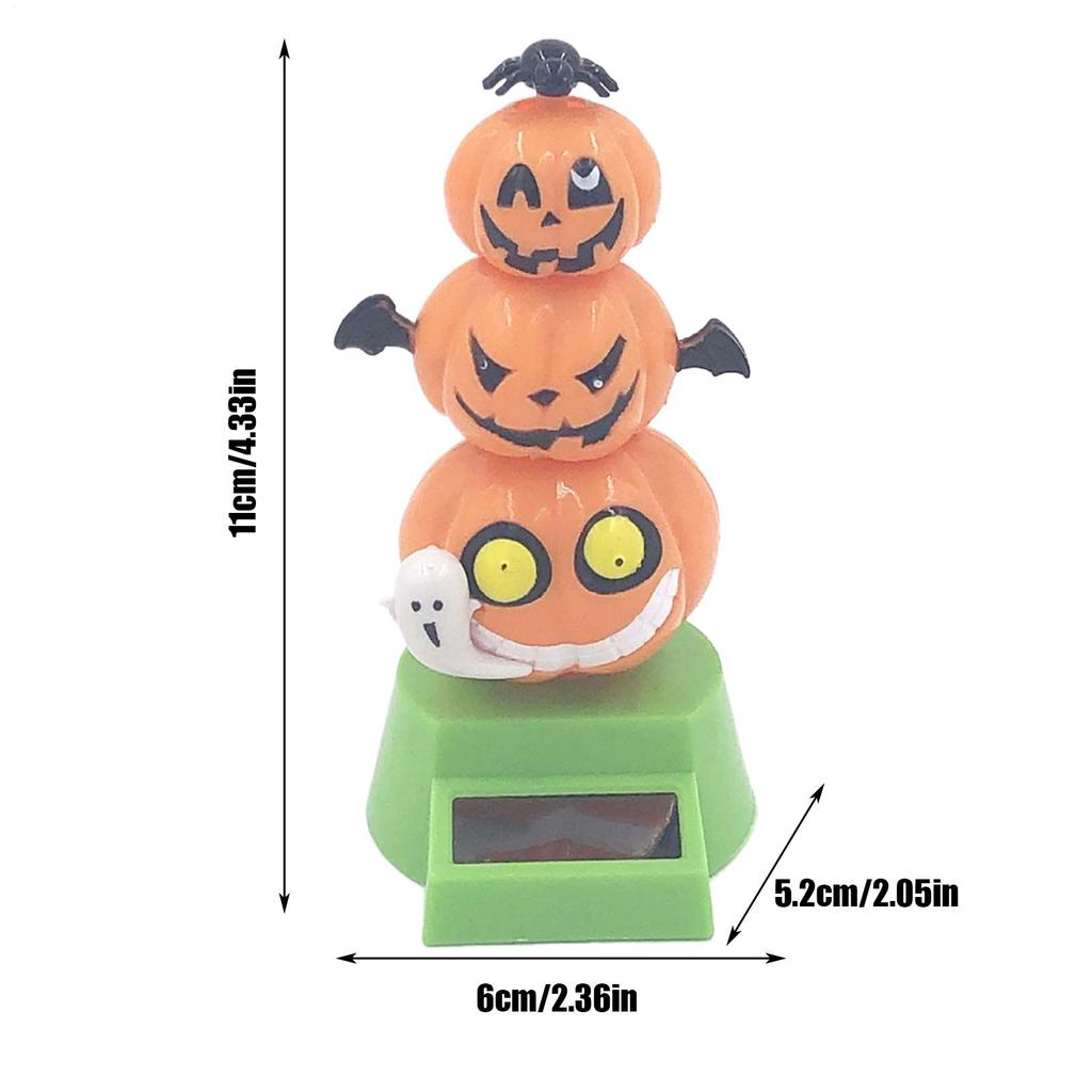 car Dashboard Solar Dancing Toys Halloween Solar Powered Dancing Toys Pumpkin Car Interior Wobble Ornament Halloween decorations