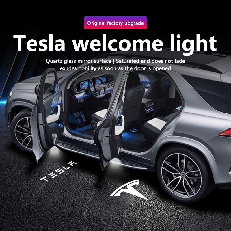 WSGR9 LED Car Door Welcome Light Logo Laser Projector Lamps For Tesla Model S Model X Model Y Model 3 Car Accessories