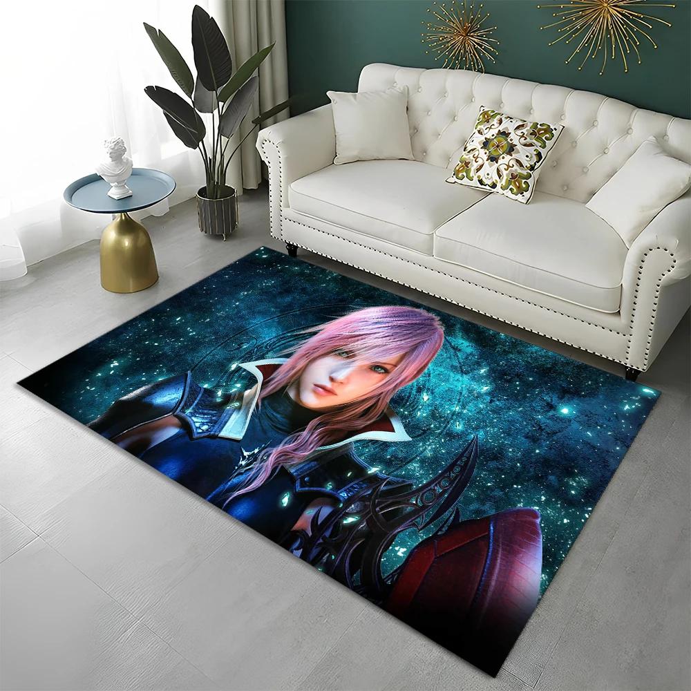 3D Final Fantasy Game Gamer FF14 HD Carpet Rug for Home Living Room Bedroom Sofa Doormat Decor,Child Area Rug Non slip Floor Mat