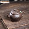 400ml Yixing Purple Clay Teapots Handmade Palace Lantern Pot Raw Ore Wood-fired Porcelain Mud Tea Soaking Kettle Zisha Tea Set