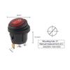 5 Stück 25mm Wasserdichter SPST Runder Boots-Wippschalter 2/3Pin Auto Auto Boot Marine Netzschalter mit Licht 6A/10A 250V