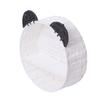 Cute Panda Ears Floating Shelves Imitation Rattan Woven Wall Shelf Hanging Storange Basket Small Plants Display Rack