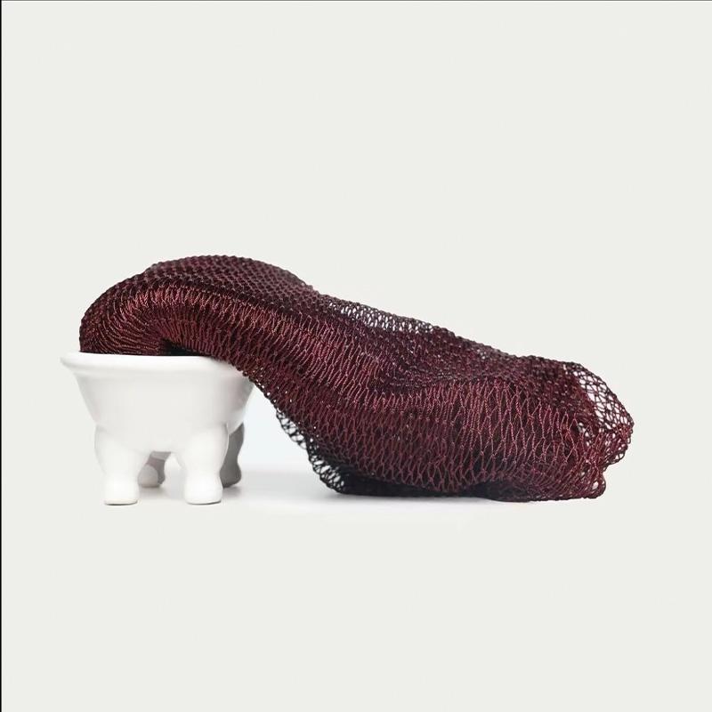 

Африканская отшелушивающая сетчатая губка, Этично полученная нигерийская губка для ванны, Губка для ванны для гладкой кожи, Аксессуар для душа, тела, ванной комнаты шоколадный