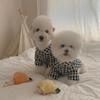 Leisure Pet Sleepwear Plaid Cotton Cat Small Shirt Dog Pajamas  For Puppy Cat Spring Summer