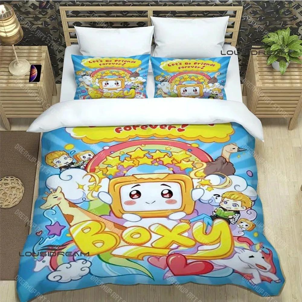 Lankybox Foxy Boxy Cute Printed Bedding Sets Exquisite Bed Supplies Set Duvet Cover Bed Comforter Set Bedding Set Luxury