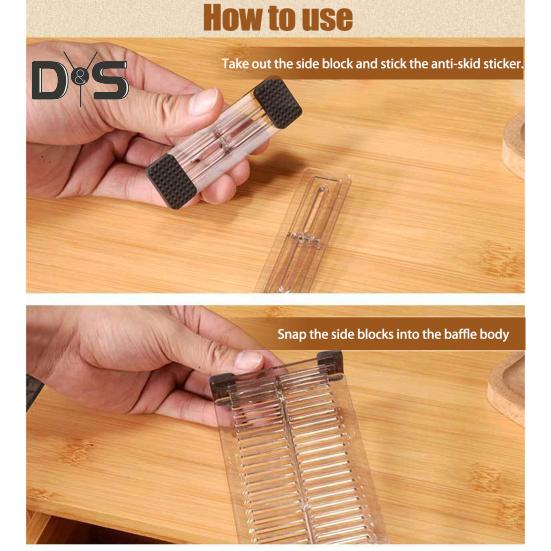 Drawer Dividers High Strength Length Adjustable Simple Installation Expandable Underwear Socks Drawer Separators