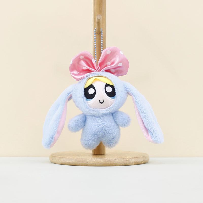Adorable Plush Rabbit Keychain With Soft Short Fur And Cute Police Bunny Design