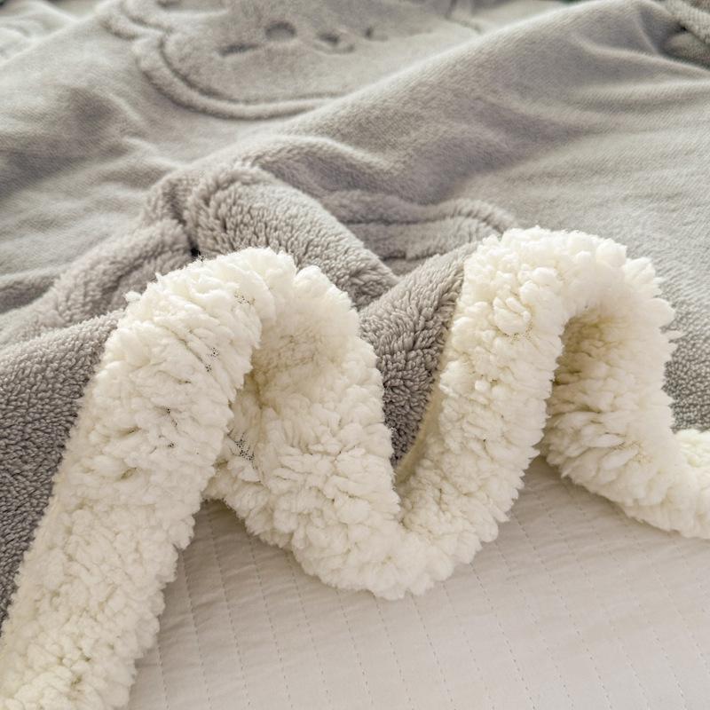 Thickened Double-Layer Taffy Lambswool Nap & Sofa Blanket