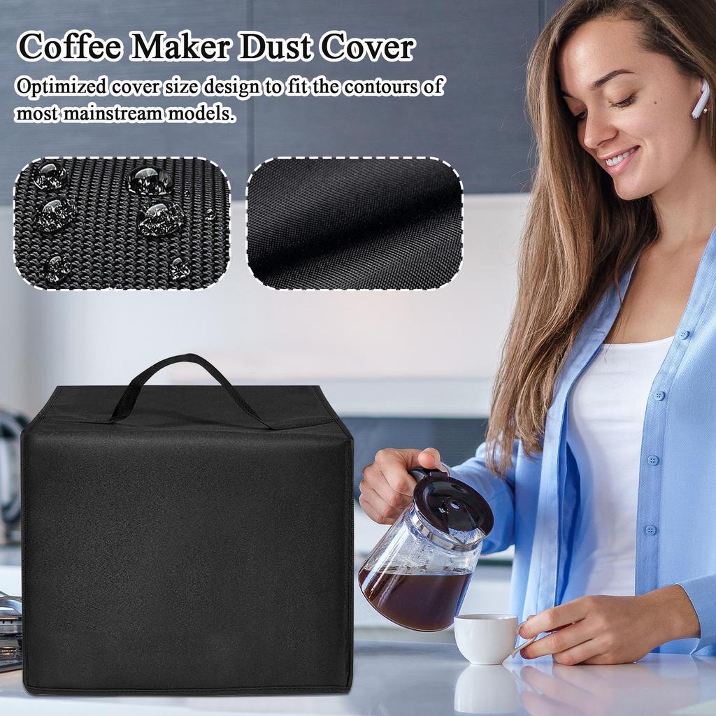 Dust Cover For Coffee Maker Waterproof Coffee Maker Protective Cover With Top Handle UV-Resistant Nylon Protector For Hotel