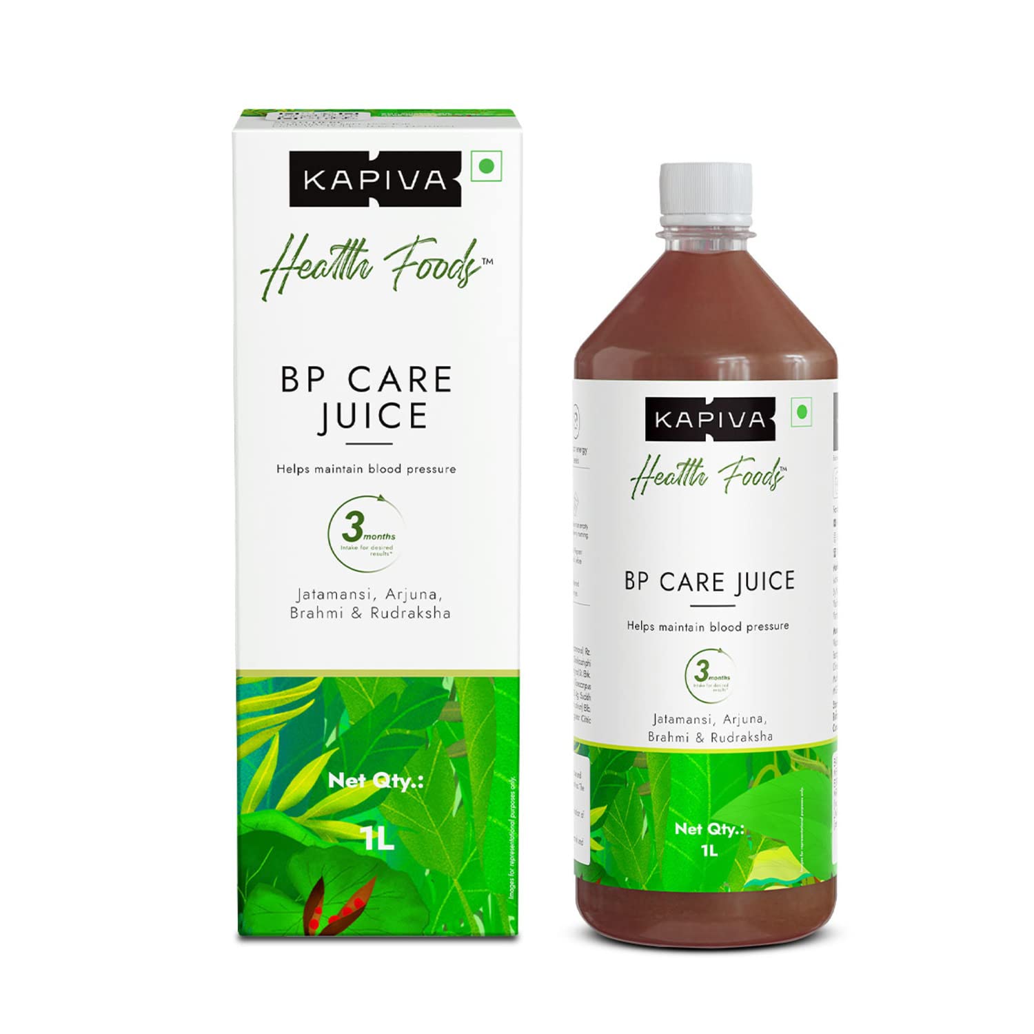 

Kapiva BP Care Juice 1 Litre Pack of 1 | 100% Ayurvedic Heart Support Herbal Juice