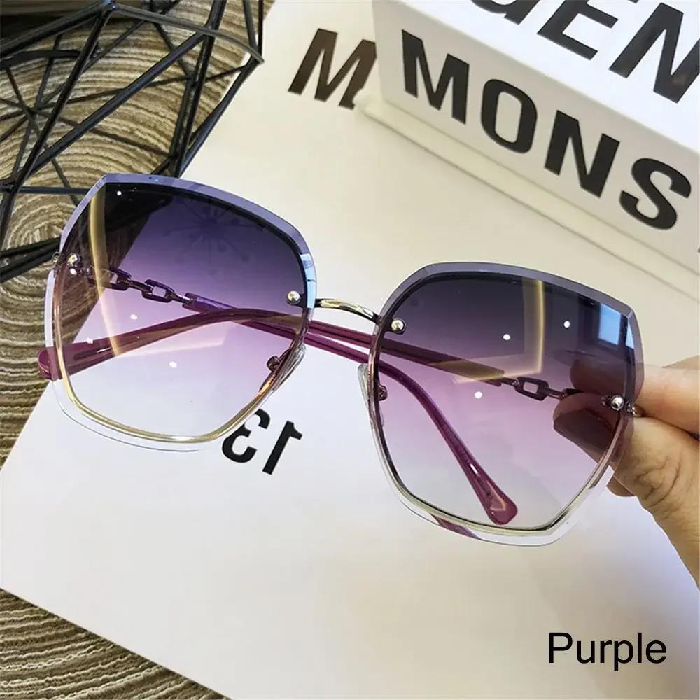 

1Pc Brand Designer Sun Glasses Women S Rimless Square Sunglasses Vintage Female Shades Uv400 Protection Eyewear