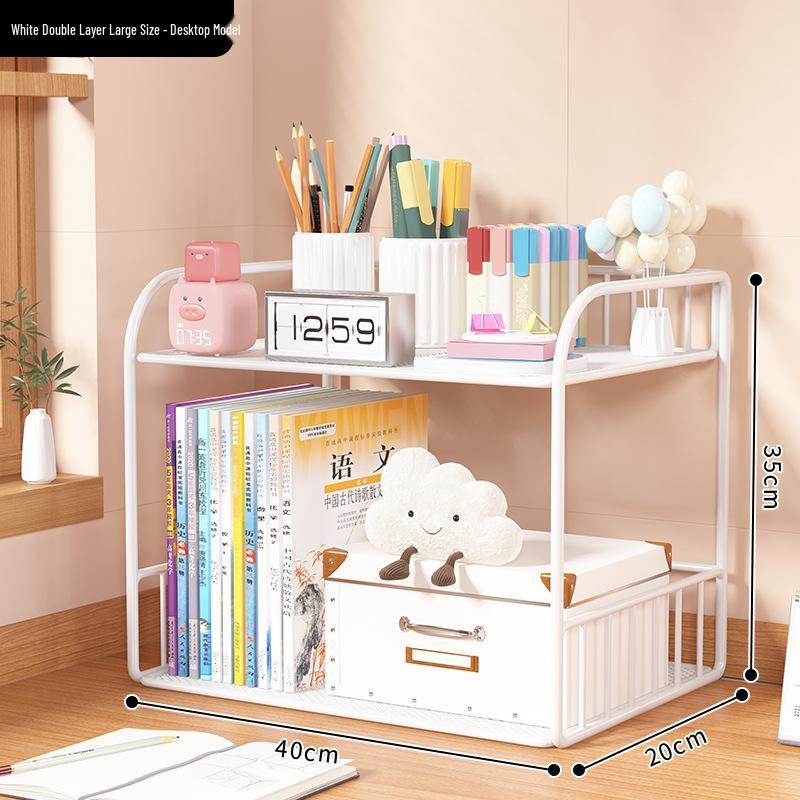 Multilayer Desktop Bookshelf and Organizer for Office, Dining, or Dorm Desk