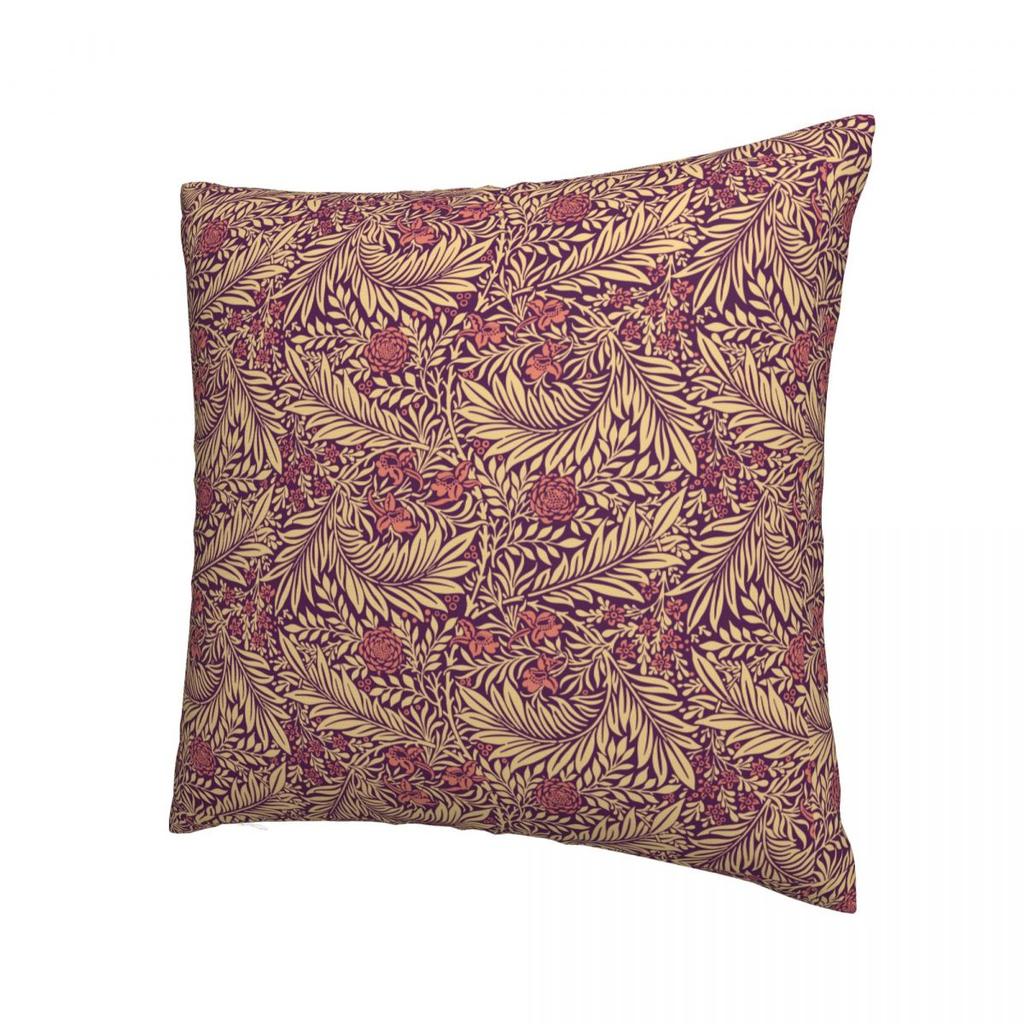 William Morris Antique Pillowcase Soft Fabric Cushion Cover Decoration Red Throw Pillow Case Cover Home Zipper 18"