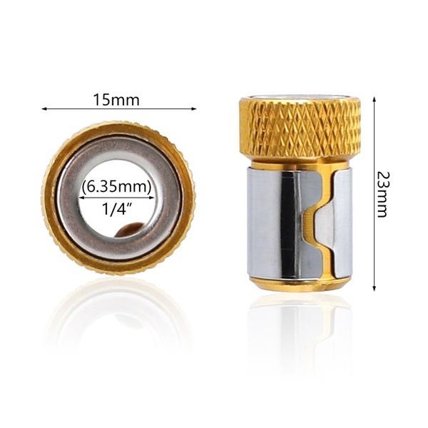 2Pcs 6.35mm Universal Removable for Screwdriver Bits Magnet Driver Magnetic Ring Hand Tools