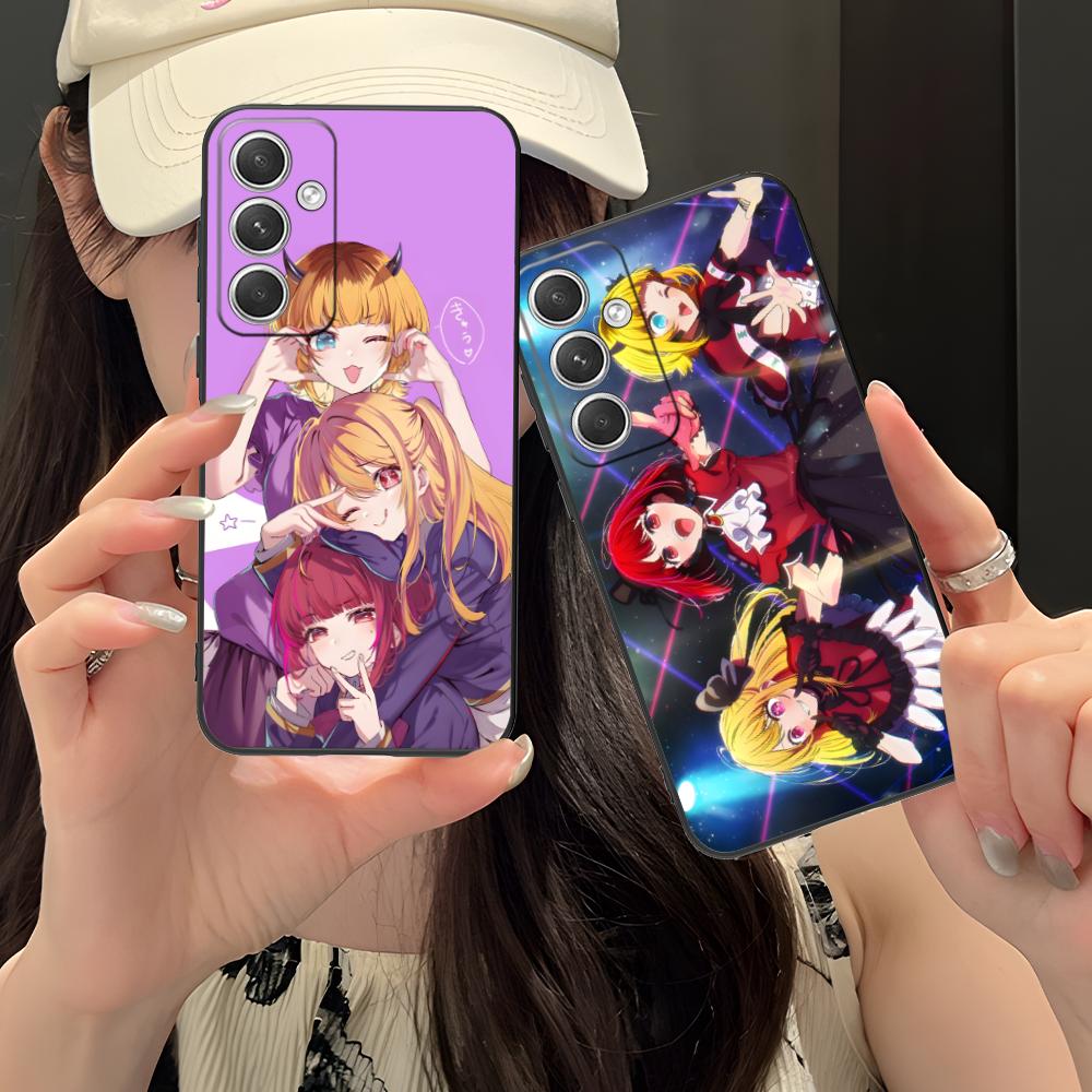 Oshi no ko B-Komachi Phone Case for Samsung Galaxy S25 S24 S23 S22 S21 S20 Note20 Plus FE Ultra Colour Protective Cover Pretty