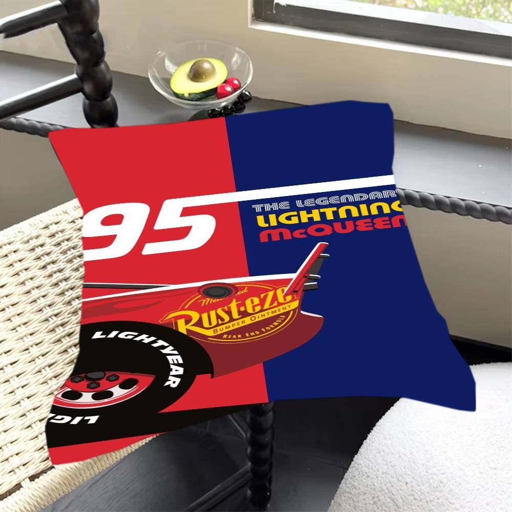 

1PC Anime L-Lightning M-McQueen Square cushions suitable for use in guesthouses bedrooms living rooms sofas and when traveling 30cmx30cm