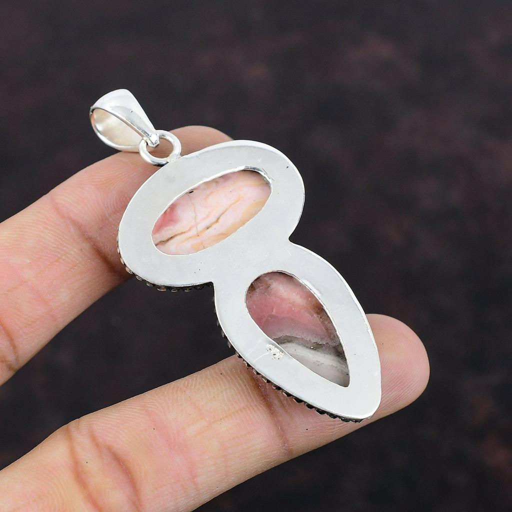 Rhodochrosite Pendant 925 Sterling Silver Pendant Gemstone Jewelry Vintage Pendant Handmade Elegant Pendant Gift For Friend Designer Jewelry