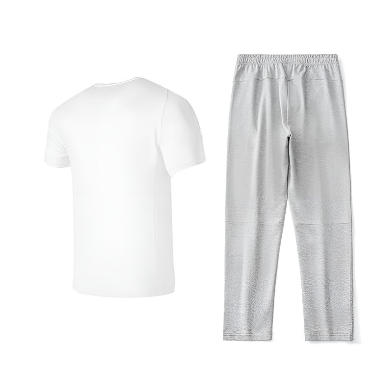 Li Ning Casual Sportswear Unisex White Heather Gray AHSQ777-2+AKLVJ51-1