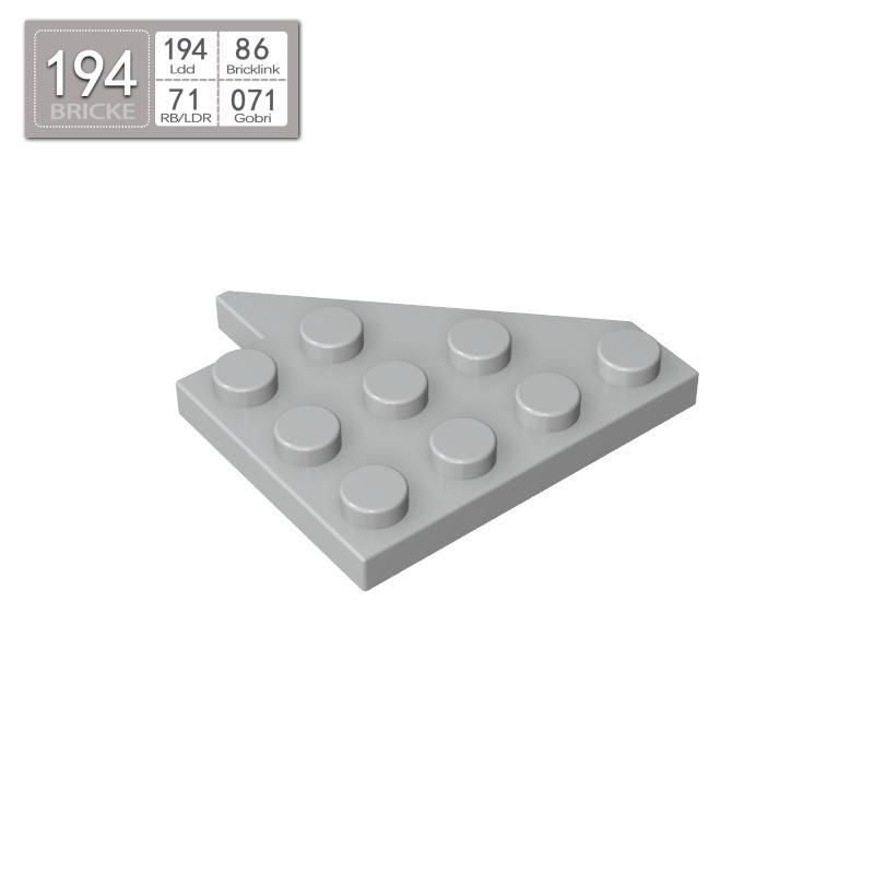 Brick Guest 3936 Building Blocks: 4x4 Left Sloped Plate Compatible with LEGO Single Piece