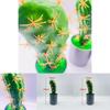Cactus With Plastic Flowers For Indoor Home And Office Decor