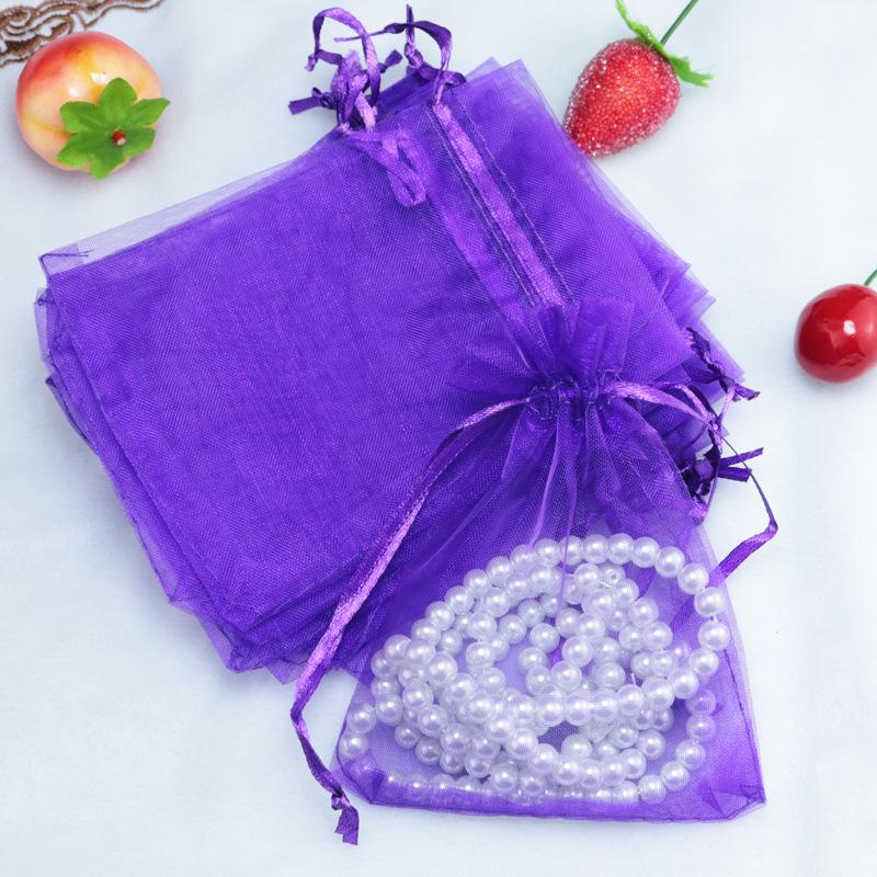 10pcs (9 Size) Gift Bag Jewelry Packaging Organza Bag Pouche Jewelry Packing Bag Birthday Party Decor Wedding Christmas Supplies