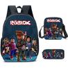 Student Schoolbag, Primary And Secondary School Student Backpack, Large Capacity, Cartoon Backpack, Satchel, Pencil Case, Three-Piece Set.