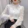 Camicia alla moda con bordo in pizzo per donna - Perfetta per occasioni casual o eleganti