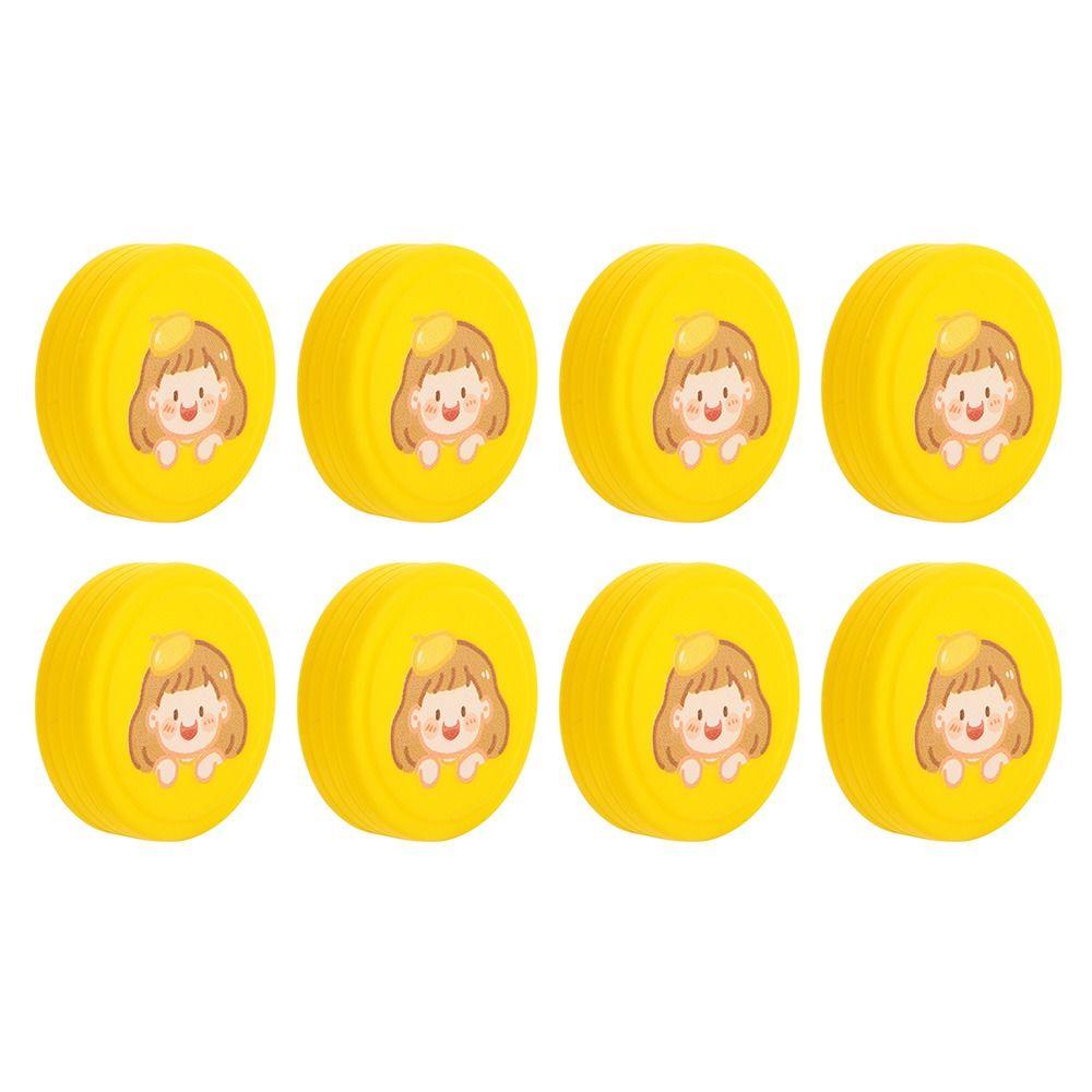 

Silicone Luggage Wheels Protector Cover Reduce Noise Shock Absorption Suitcases Wheel Protection Rings Anti-slip жёлтый