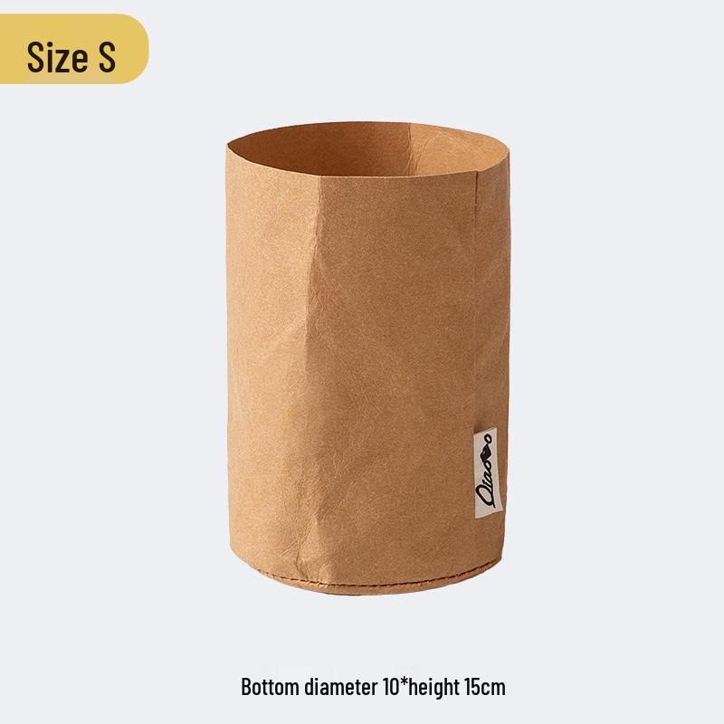 Large Waterproof Washable Kraft Paper Storage Bag for Refrigerator or Desktop Organization, Thickened for Durability, Flower Pot Cover