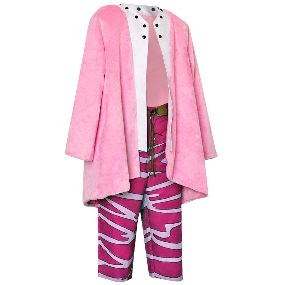 One Piece Donquixote Doflamingo Cosplay Kostým Pánský Halloweenský Večírek Oblečení Set