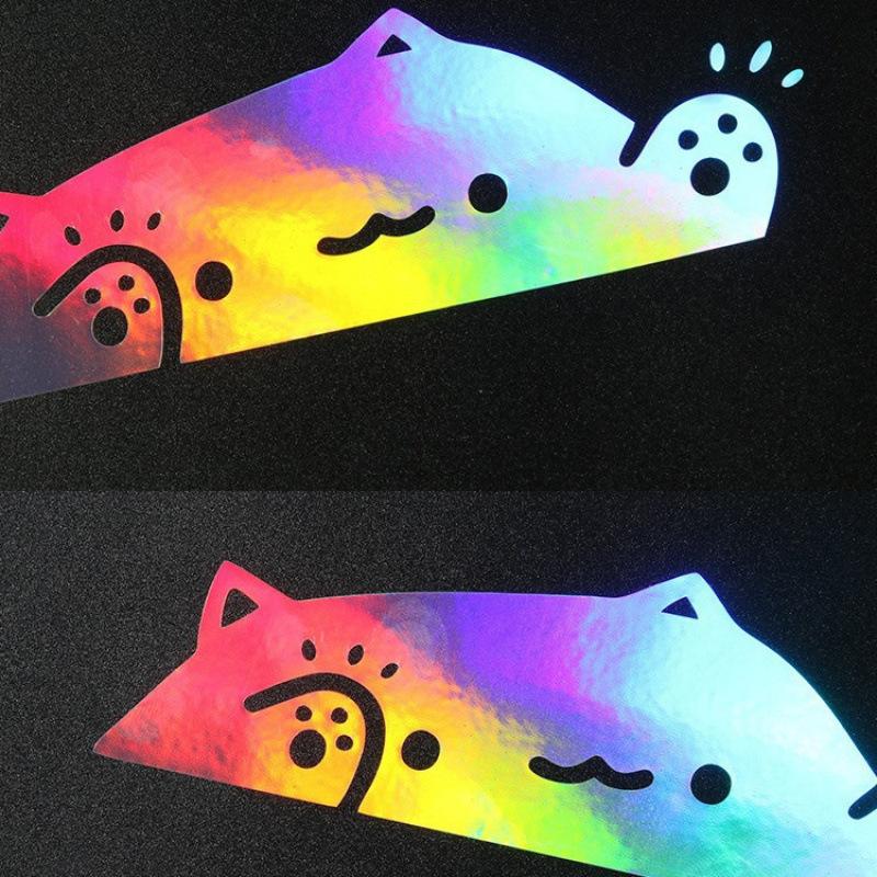 Cat Car Sticker Kitten Knocking on Window Cute Personality for Car Body Bumper Windows Motorcycle Laptop Wall Auto Accessories