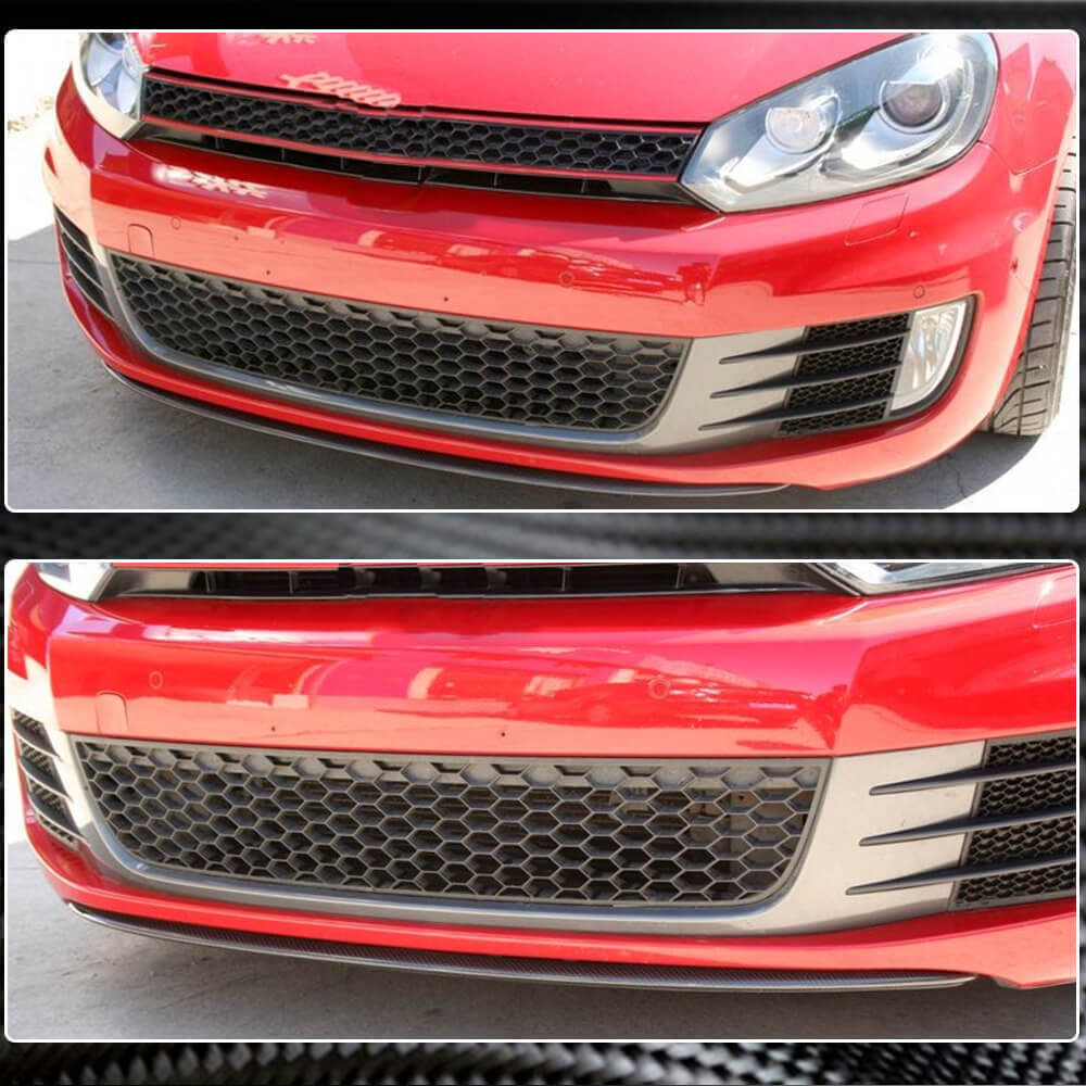Prelungire bară față Lip V3 (pentru GTI HB 2010-2013, Carbon) pentru Volkswagen Golf 6