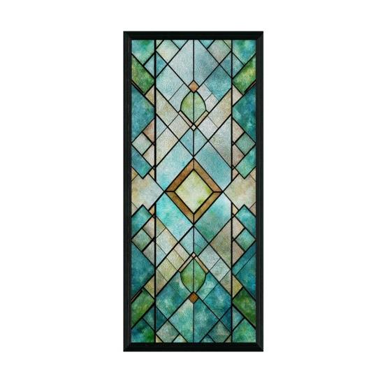 Stained Glass Window Privacy Films Decorative Static Clings Removable Sun Blocking Covering Colorful Window