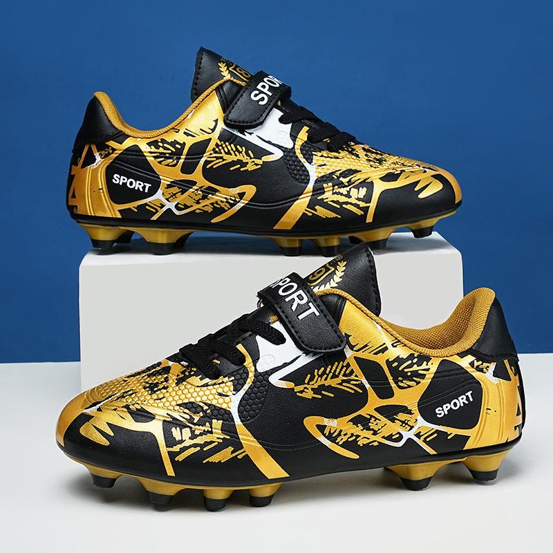 New 218 children's Velcro football shoes men's TF broken nails primary school girls' adolescents AG long nails big children's shoes