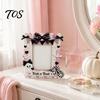 Lightweight Wood Frame Halloween Wooden Photo Frame, Cute Ghost Butterfly Cat Tabletop Decor Desktop Ornament with Stand, Sweet Kawaii Pumpkin Picture