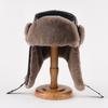 Leather Cap Men's and Women's Autumn and Winter Thickened Thermal Ear Protection Hat Outdoor Skiing Cycling Fleece Cold Hat