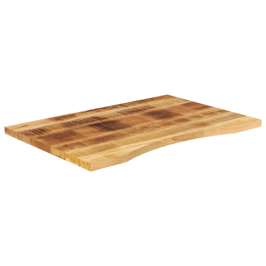 Vidaxl Blat Biurka, Z Wycięciem, 90X60X2,5 Cm, Surowe Drewno Mango