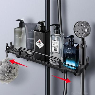 Mensola Doccia Estensibile Mensola Bagno Senza Foratura Porta Shampoo Portaoggetti Doccia Accessori Bagno Mensola a Muro