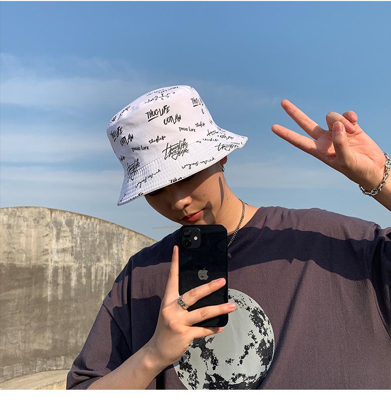 Trendy Double-Sided Embroidered Fisherman Hat for All Seasons - Unisex Casual Style