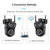 iCSee Dual-Lens HD WiFi Outdoor Surveillance Camera with Gun-Ball Linkage, Waterproof Design