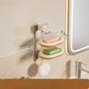 Non-perforated Wall-mounted Soap Box Multi-layer Rotating Bathroom ShelfDraining Box