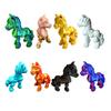3D Printed Horse Figurine Movable Joints Pony Statue Stress Relief Fidget Toy Educational Animal Model Desktop Decoration Ornament