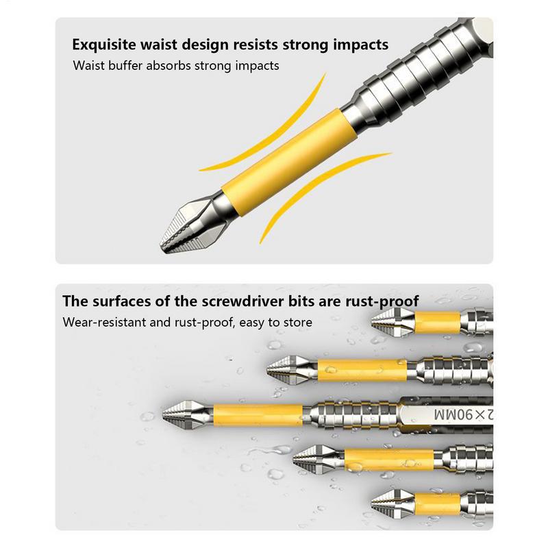 Anti Slip Drill Bits 6 Pieces K5 Anti Slip Screwdriver Bits Power Tools For Replace System Case Removal Home Users Business
