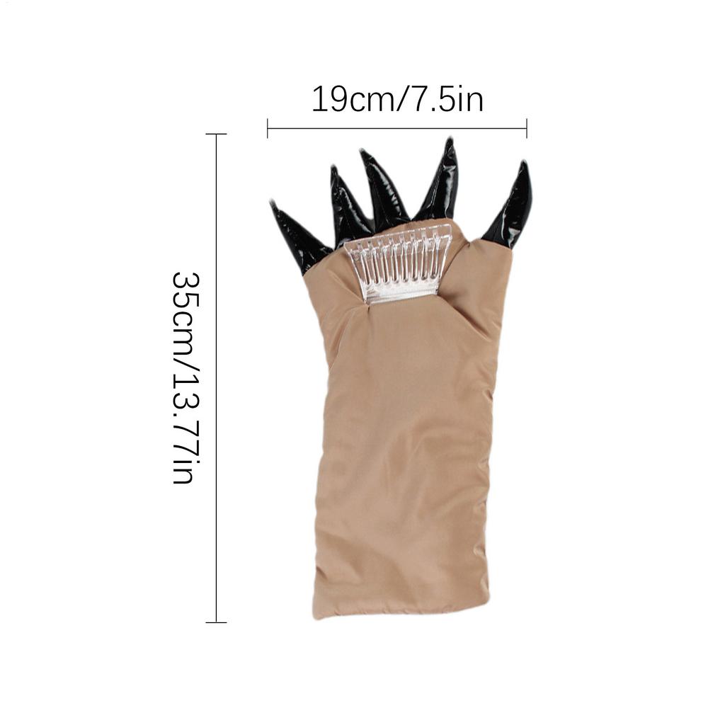 Car Windshield Ice Scraper Bear Claw Mitt Waterproof Snow Shovel Brush With Warm Gloves Scratch-Free Snow Removal Tools