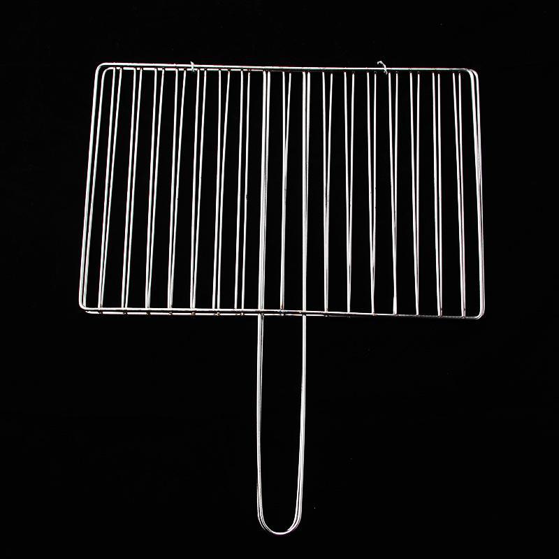 Barbecue Net Thickened Stainless Steel Grill & Vegetable Clip, Disposable Household Mesh Rack Grate