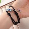 2Pcs/Set Pendant Couple Bracelets Luminous Heart Beaded Bracelet Creative Magnetic Bracelets Men