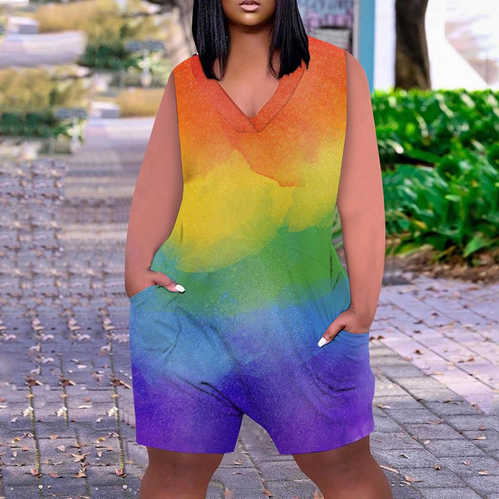 Jumpsuits Womens CZHGKM Womens Rompers Casual Sleeveless Shorts