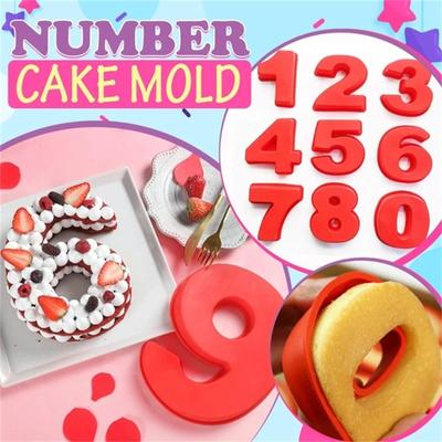 Birthday Number Silicone Cake  Pizza Pan Baking Cake Bread Kitchen DIY Mould