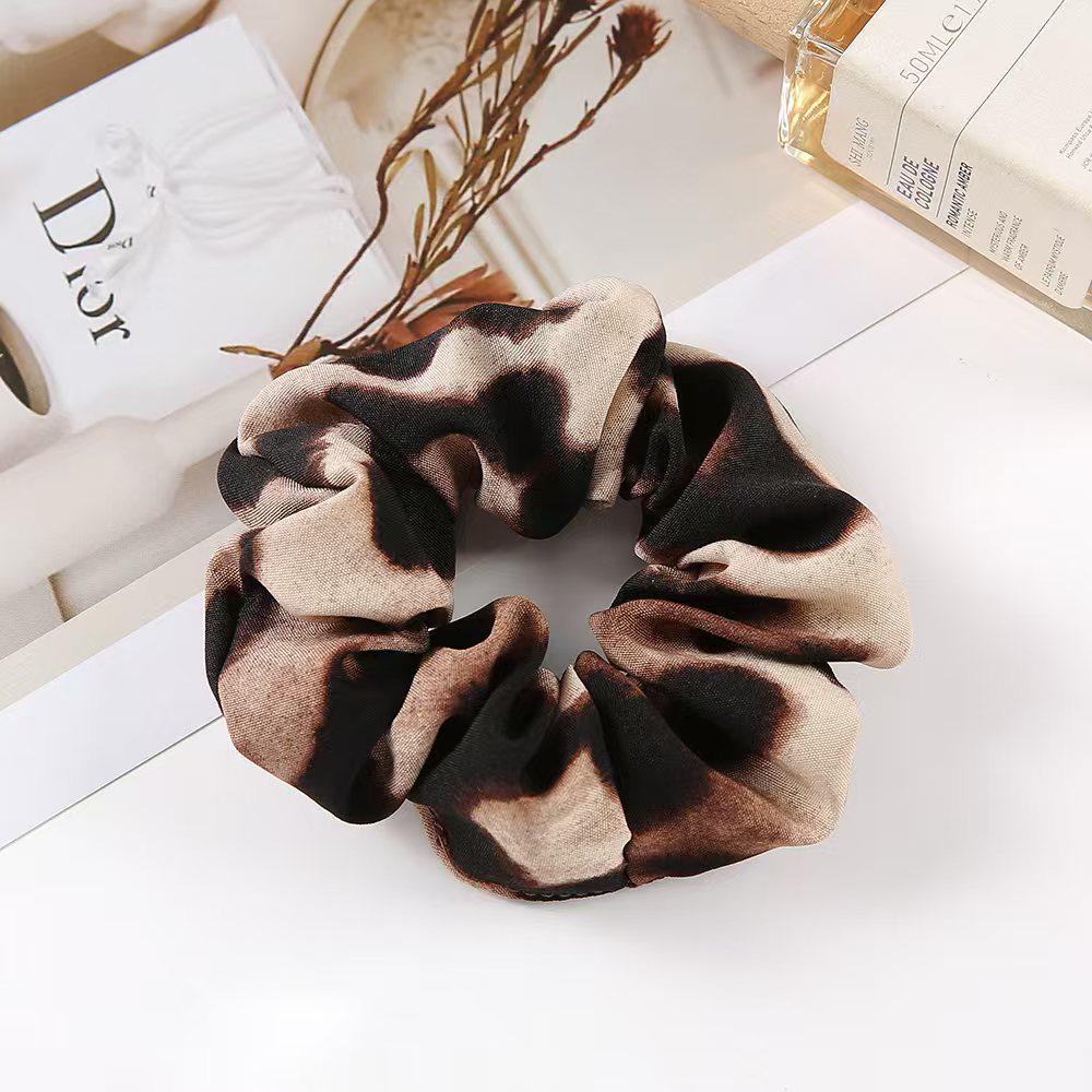 Durable High Elasticity Leopard Print Scrunchie for Adults